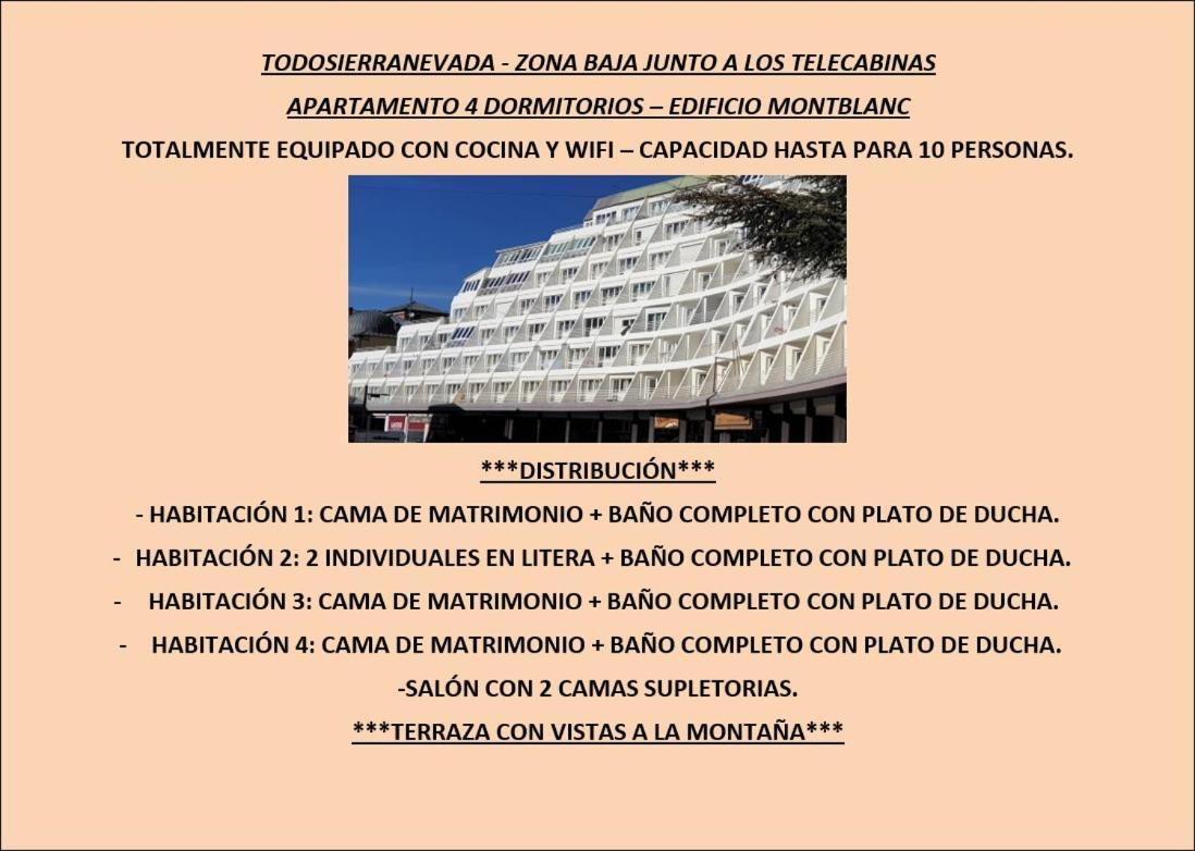 Todosierranevada Zona Baja - Apartamentos De 4 Dormitorios - Junto A Los Telecabinas Sierra Nevada Værelse billede